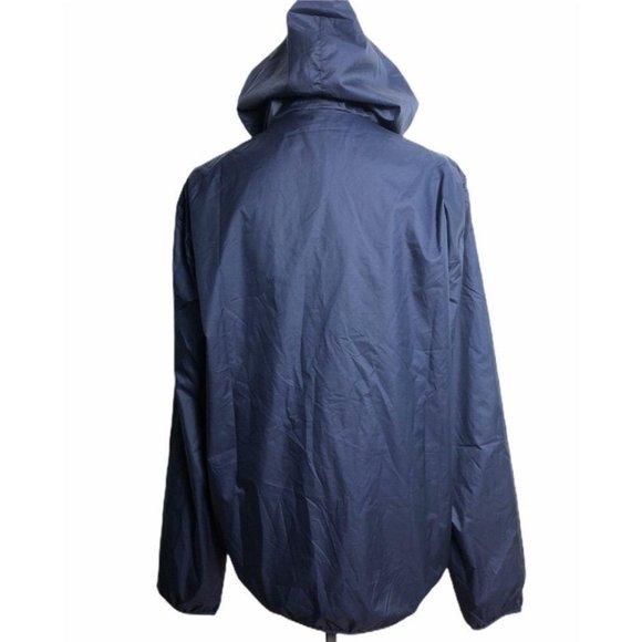 Puma Full Zip Hooded Windbreaker Navy White Medium - Picture 2 of 4